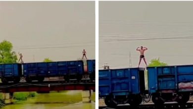 Stunt on Freight Train